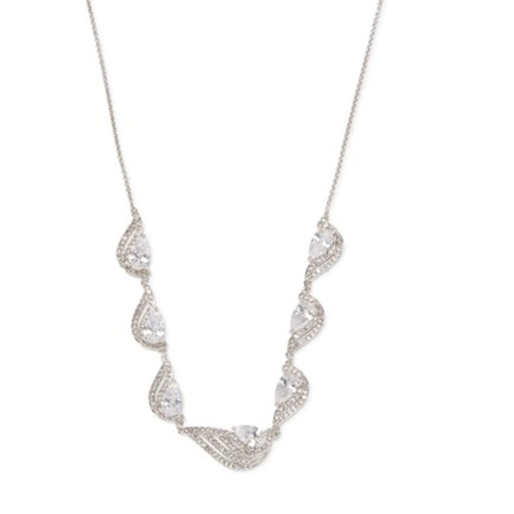 Vince Camuto Pave Cz Frontal Collar Necklace